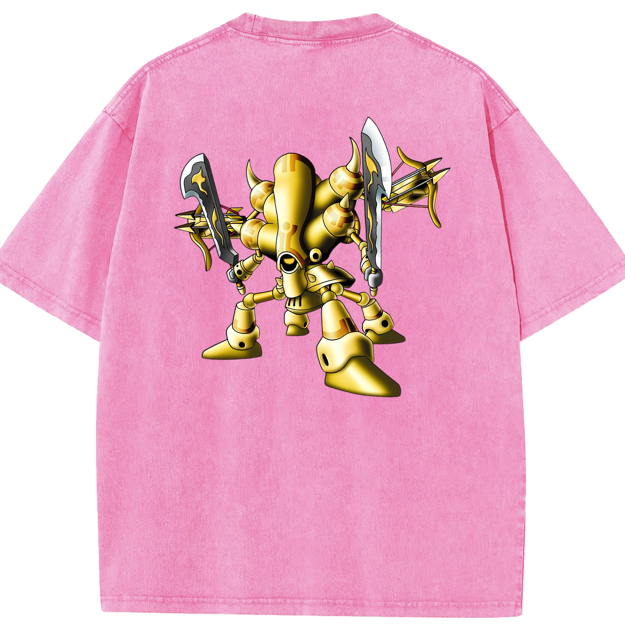 （画像用） ドラゴンクエスト Doragon Kuesuto Dragon Quest 綿100% ヴィンテージ風 半袖Tシャツ（背面プリント）